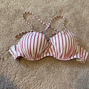 Striped bikini top
